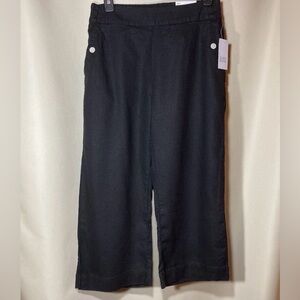 Women’s Croft & Barrow Black Wide-Leg Capri Pull-On Pants